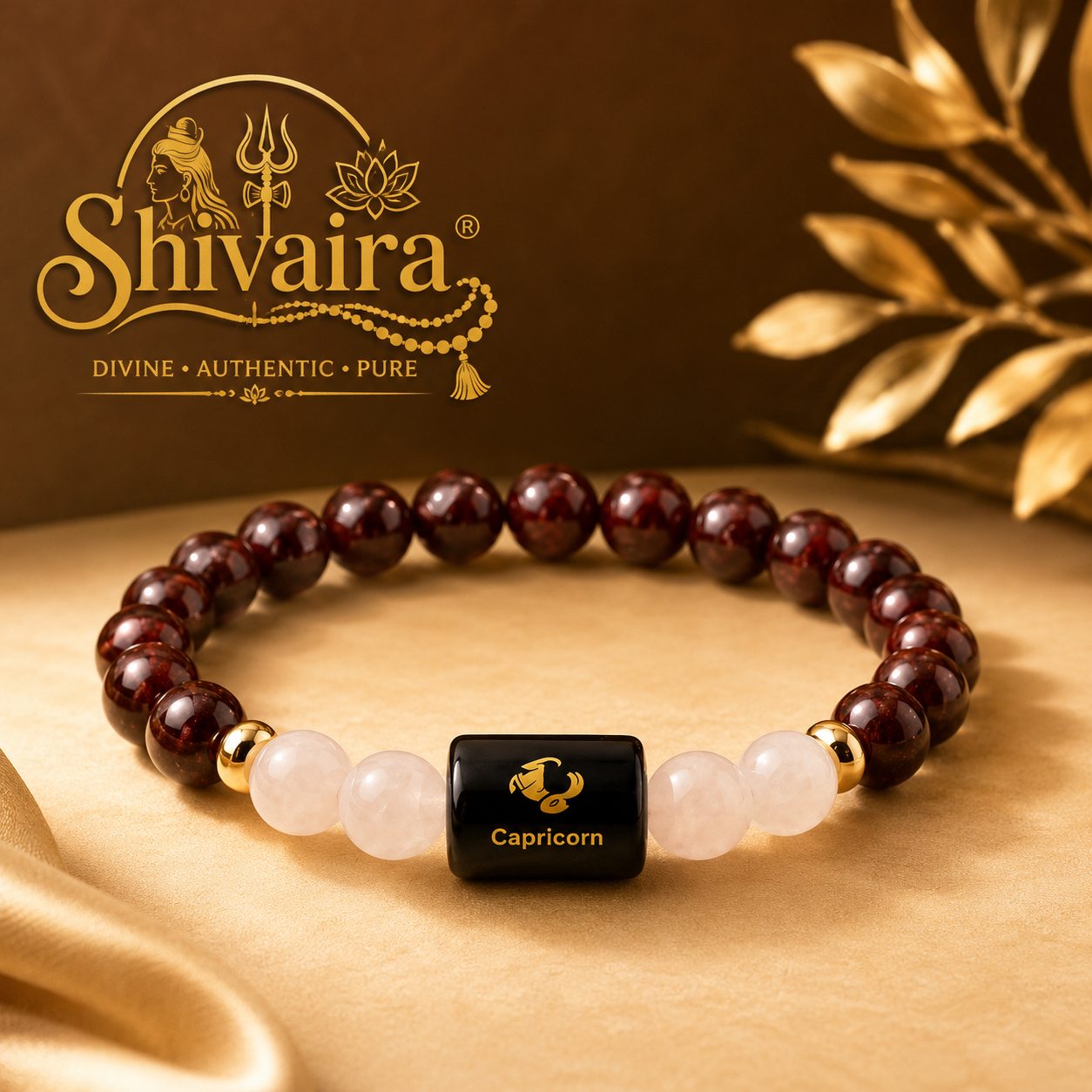 Capricorn Zodiac Natural Crystal Bracelet for Men & Women | Makar Rashi Bracelet | Authentic & Lab Certified