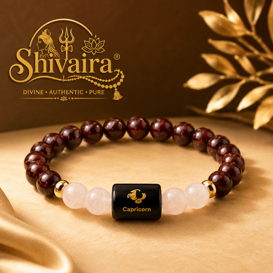 Capricorn Zodiac Natural Crystal Bracelet for Men & Women | Makar Rashi Bracelet | Authentic & Lab Certified