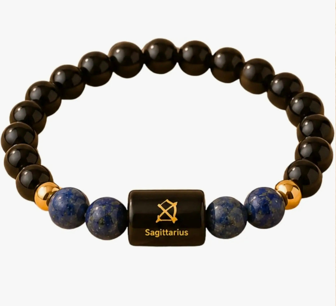 Sagittarius Zodiac Natural Crystal Bracelet for Men & Women | Dhanu Rashi Bracelet | Authentic & Lab Certified