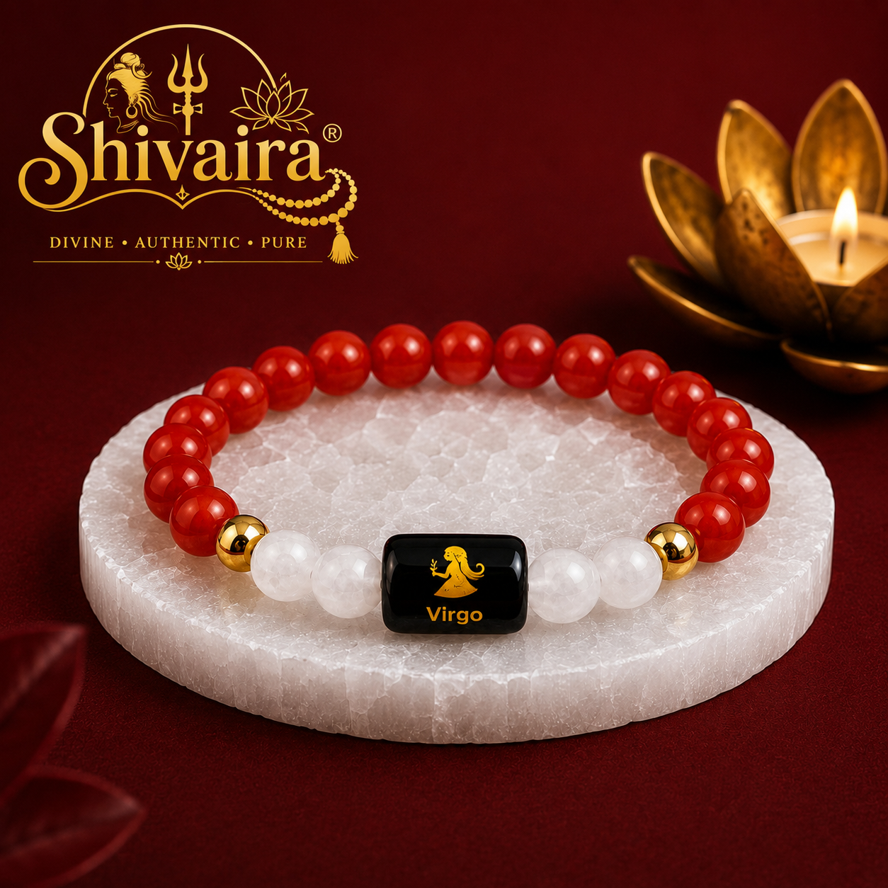 Virgo Zodiac Natural Crystal Bracelet for Men & Women | Kanya Rashi Bracelet | Authentic & Lab Certified