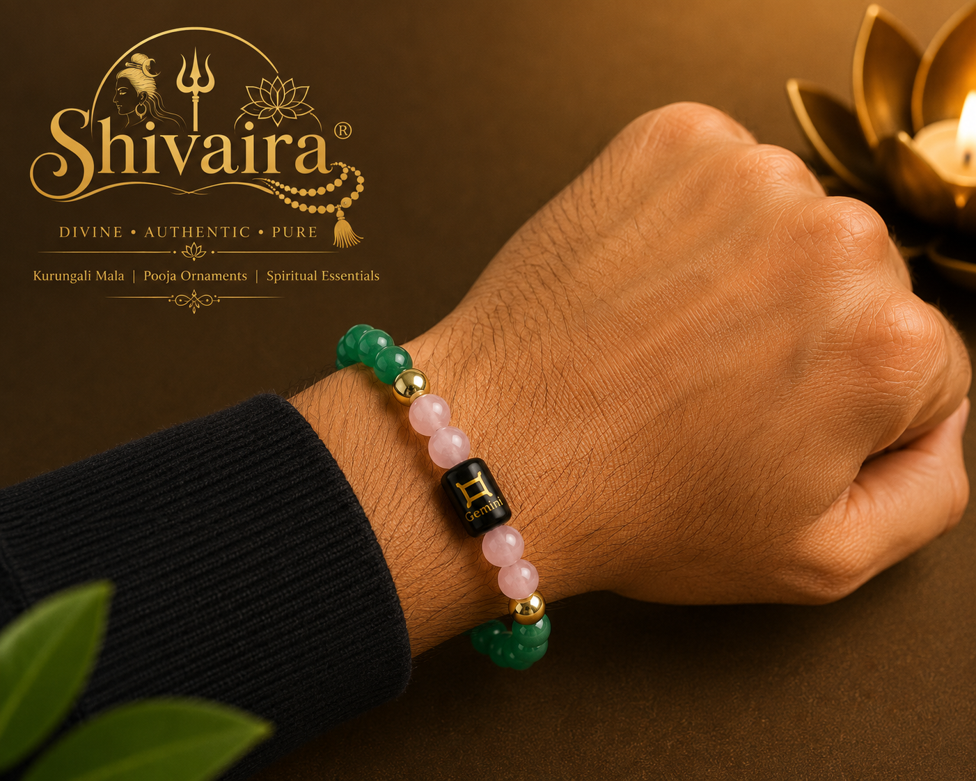 Gemini Zodiac Natural Crystal Bracelet for Men & Women | Mithun Rashi Bracelet | Authentic & Lab Certified