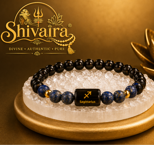 Sagittarius Zodiac Natural Crystal Bracelet for Men & Women | Dhanu Rashi Bracelet | Authentic & Lab Certified