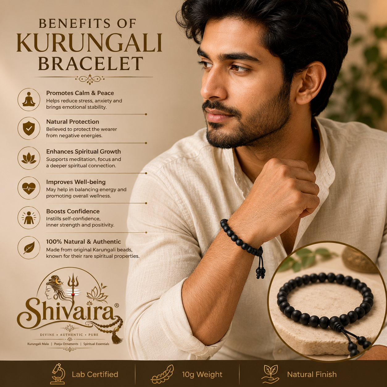 Original Karungali Bracelet for Men & Women | Authentic & Lab Certified
