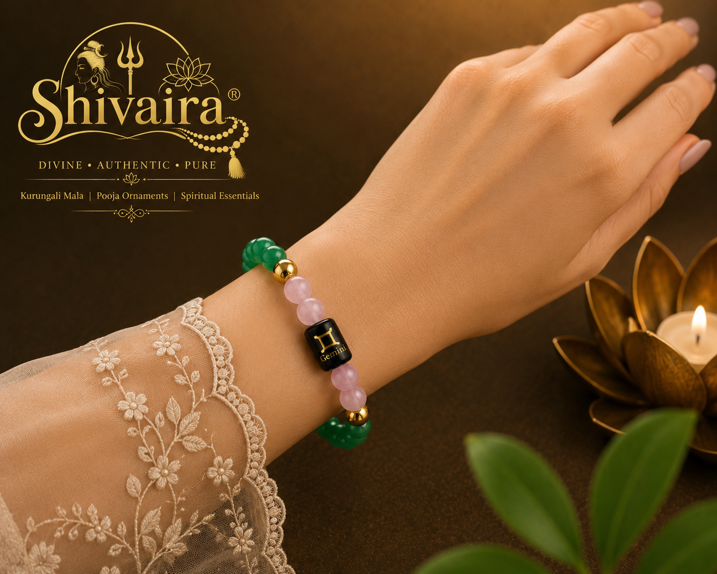 Gemini Zodiac Natural Crystal Bracelet for Men & Women | Mithun Rashi Bracelet | Authentic & Lab Certified
