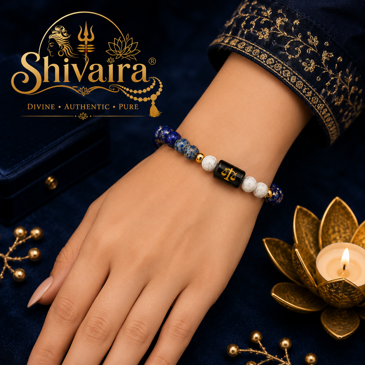 Libra Zodiac Natural Crystal Bracelet for Men & Women | Tula Rashi Bracelet | Authentic & Lab Certified