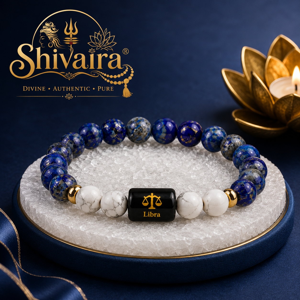 Libra Zodiac Natural Crystal Bracelet for Men & Women | Tula Rashi Bracelet | Authentic & Lab Certified